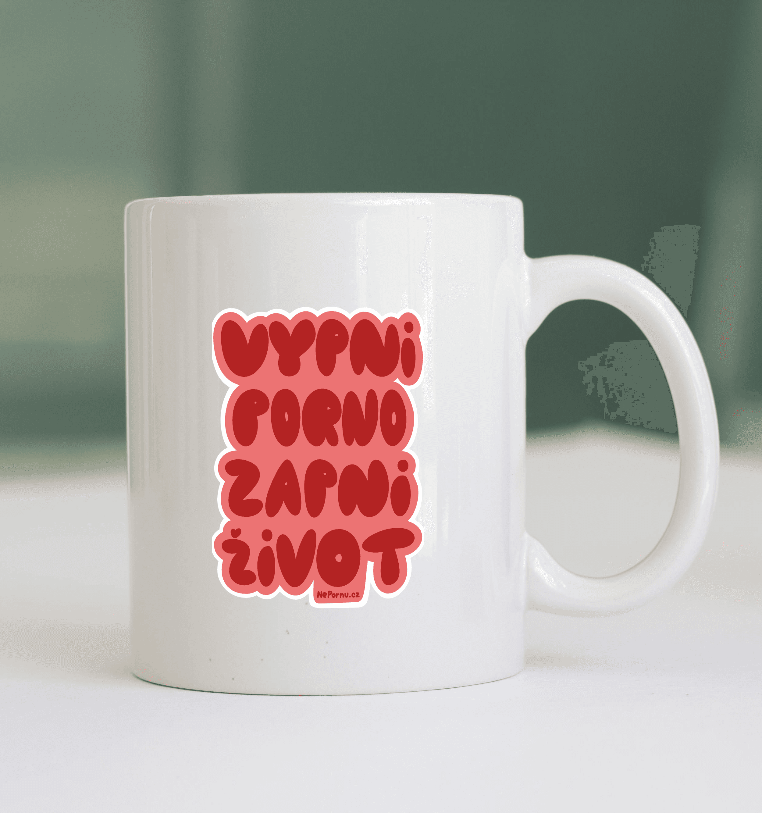 Samolepka "Vypni porno, zapni život", vinyl, kulatá - Obrázek 4